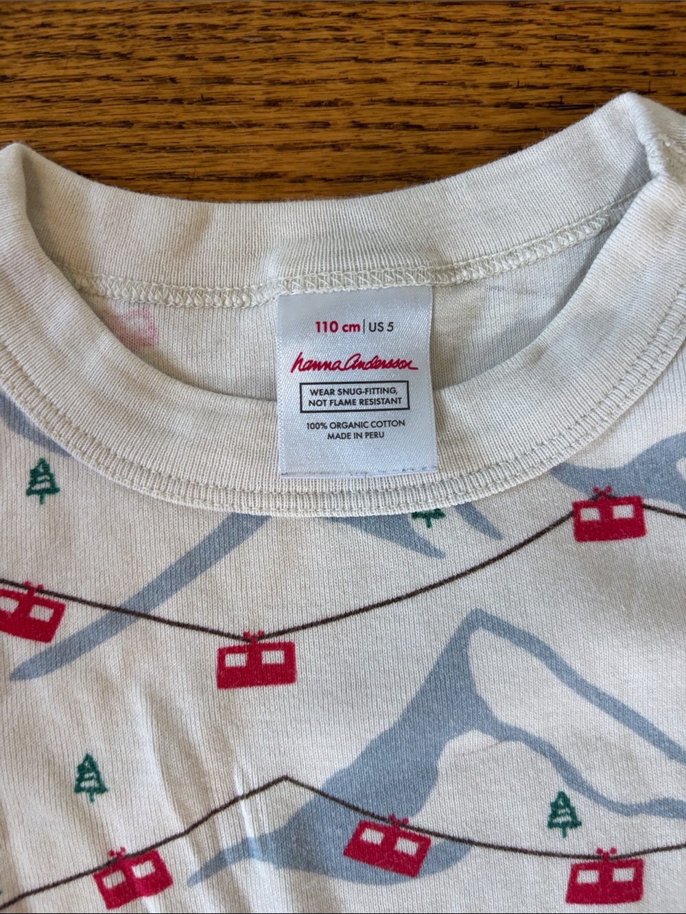 2 pairs Hanna Andersson Long Sleeve Gondola/Polar Express print organic cotton - Picture 2 of 8